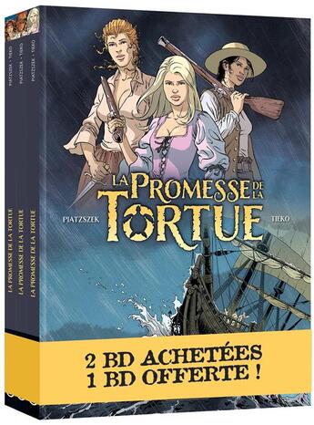 Couverture du livre « La promesse de la tortue : Tome 1 à Tome 3 » de Tieko et Stephane Piatzszek aux éditions Bamboo