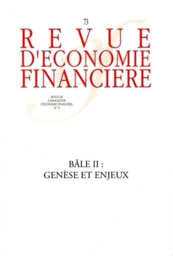 Couverture du livre « Bale II ; génèse et enjeux » de  aux éditions Association D'economie Financiere