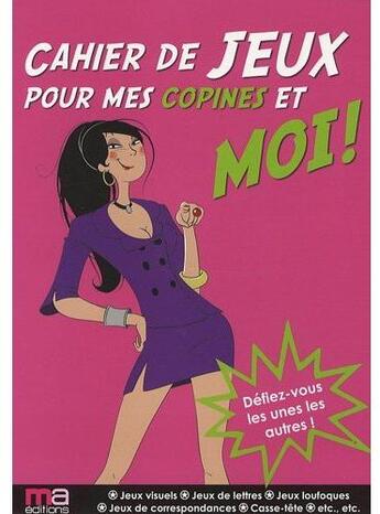 Couverture du livre « Cahier de jeux pour mes copines et moi » de Frederic Ploton aux éditions Ma