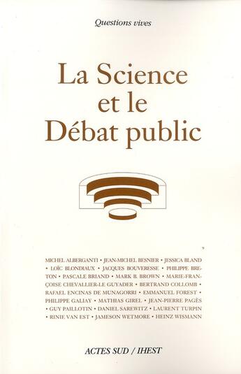 Couverture du livre « La science et le débat public » de  aux éditions Actes Sud