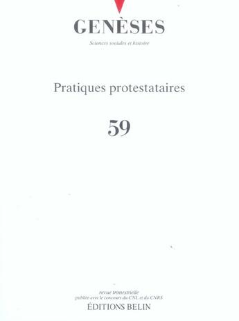 Couverture du livre « Pratiques protestataires » de Nicolas Mariot aux éditions Belin