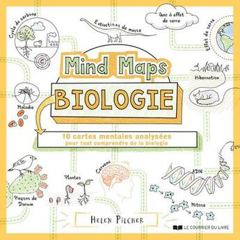 Couverture du livre « Mind maps biologie ; 10 cartes mentales analysées pour tout comprendre de la biologie » de Lindsey Johns et Helen Pilcher aux éditions Courrier Du Livre