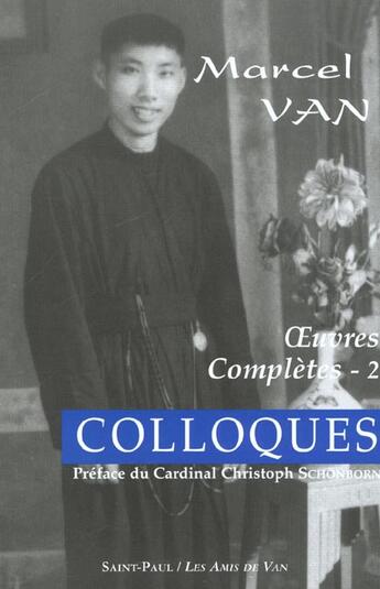 Couverture du livre « Colloques » de Marcel Van aux éditions Saint Paul