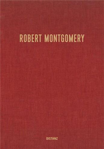 Couverture du livre « Robert montgomery » de Montgomery Robert aux éditions Distanz