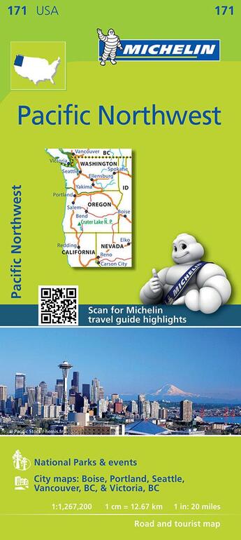 Couverture du livre « Pacific northwest » de Collectif Michelin aux éditions Michelin