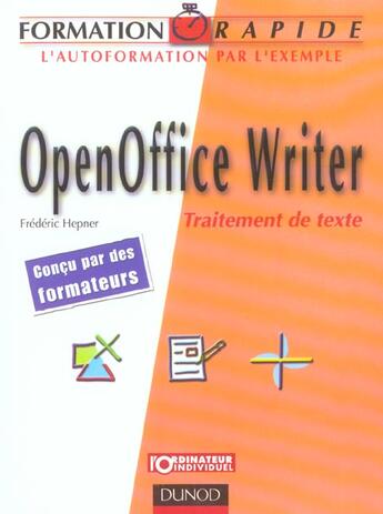 Couverture du livre « Openoffice Writer ; Traitement De Texte » de Frederic Hepner aux éditions Dunod