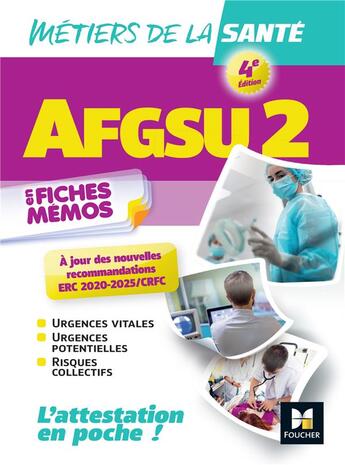 Couverture du livre « Afgsu 2 - metiers de la sante - 4e edition - revision et entrainement 2023/ 2024 » de Cesu 54 aux éditions Foucher