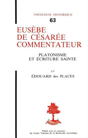 Couverture du livre « Eusebe de cesaree commentateur » de Places Des aux éditions Beauchesne Editeur