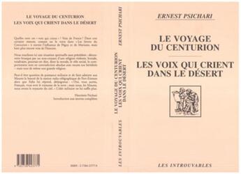 Couverture du livre « Oeuvres complètes de Ernest Psichari : Le voyage du centurion - Les voix qui crient dans le désert » de Ernest Psichari aux éditions L'harmattan