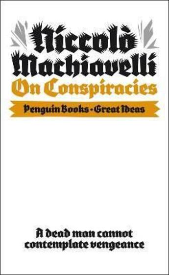 Couverture du livre « On conspiracies » de Machiavelli aux éditions Adult Pbs