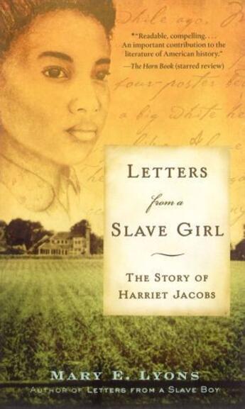 Couverture du livre « Letters From a Slave Girl » de Lyons Mary E aux éditions Simon Pulse