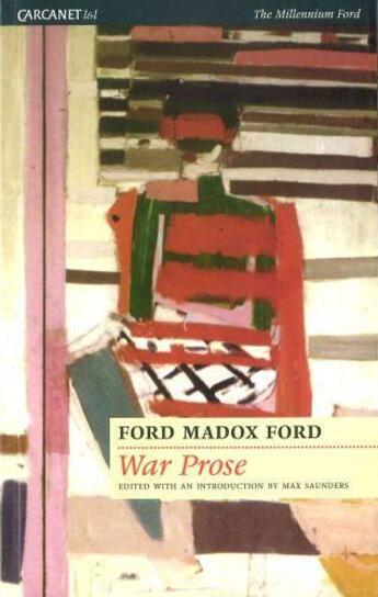 Couverture du livre « War Prose » de Saunders Max aux éditions Carcanet Press Digital