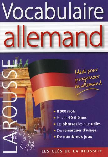 Couverture du livre « Vocabulaire allemand » de  aux éditions Larousse