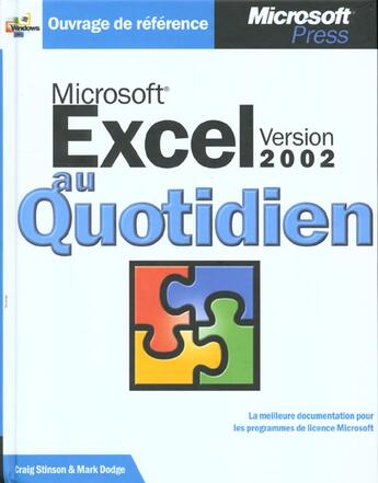 Couverture du livre « Excel 2002 » de Craig Stinson et Mark Dodge aux éditions Microsoft Press