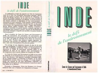 Couverture du livre « Inde, le défi de l'environnement » de  aux éditions L'harmattan