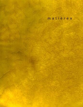 Couverture du livre « Matieres 1998 » de Abriani aux éditions Ppur