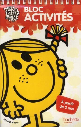 Couverture du livre « Les Monsieur Madame ; bloc activités t.1 » de Roger Hargreaves aux éditions Le Livre De Poche Jeunesse