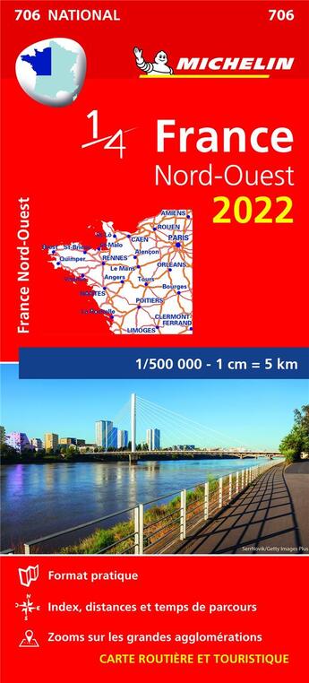 Couverture du livre « France nord-ouest 2022 » de Collectif Michelin aux éditions Michelin