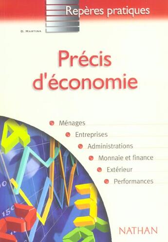 Couverture du livre « Precis d economie » de Daniel Martina aux éditions Nathan