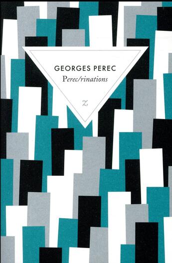 Couverture du livre « Perec/rinations » de Georges Perec aux éditions Zulma