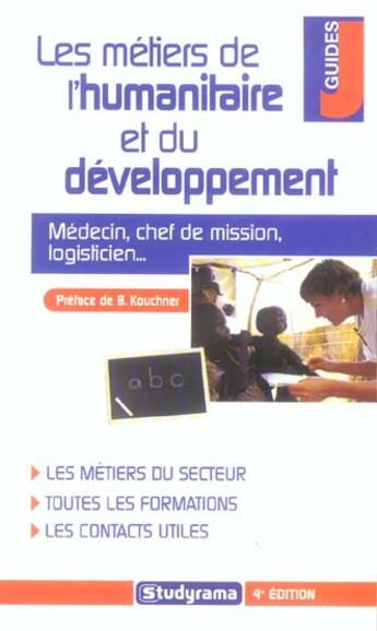 Couverture du livre « Les metiers de l'humanitaire et du developpement (4e édition) » de Cloarec G. aux éditions Studyrama