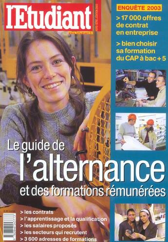 Couverture du livre « Guide de l'alternance et des formations remunerees ; edition 2003 » de  aux éditions L'etudiant