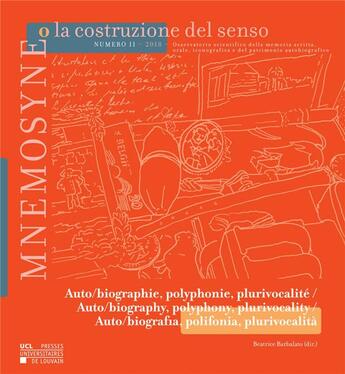 Couverture du livre « Mnemosyne o la costruzione del senso 11/2018 » de  aux éditions Pu De Louvain