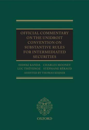 Couverture du livre « Official Commentary on the UNIDROIT Convention on Substantive Rules fo » de Keijser Thomas aux éditions Oup Oxford