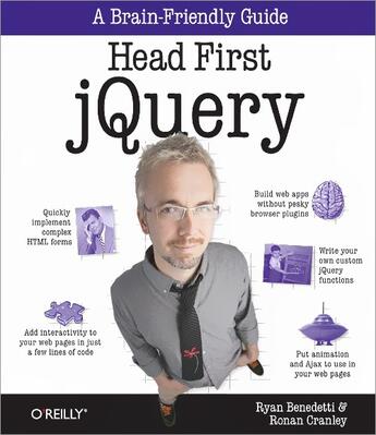 Couverture du livre « Head First jQuery » de Ryan Benedetti et Ronan Cranley aux éditions O Reilly