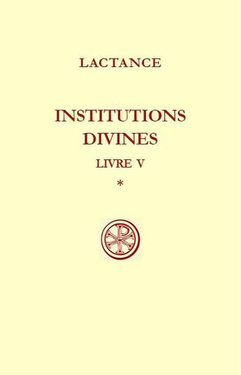 Couverture du livre « Institutions divines » de  aux éditions Cerf