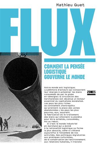 Couverture du livre « Flux » de Mathieu Quet aux éditions Zones