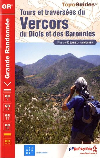 Couverture du livre « Tours et traversées du Vercors, du Diois et des Baronnies ; 26-38-GR9-904 (4e édition) » de  aux éditions Ffrp