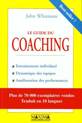 Couverture du livre « Guide du coaching » de John Whitmore aux éditions Maxima