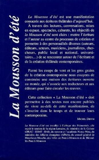 Couverture du livre « Mousson 2000 ; coffret 8 titres » de  aux éditions Solitaires Intempestifs