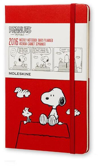 Couverture du livre « Agenda peanuts semainier 2016 carnet grand format couverture rigide » de  aux éditions Moleskine