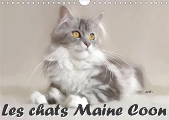 Couverture du livre « Les chats maine coon calendrier mural 2020 din a4 horizontal - serie de 12 tableaux pour mett (édition 2020) » de Sudpastel K.A. aux éditions Calvendo