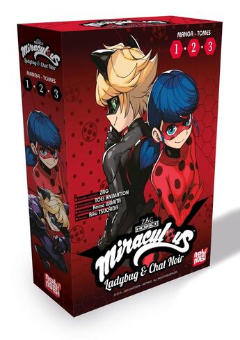 Couverture du livre « Miraculous : coffret Tomes 1 à 3 » de Zag et Koma Warita et Riku Tsuchida aux éditions Nobi Nobi