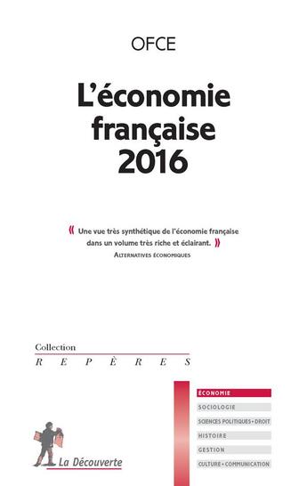 Couverture du livre « L'économie française (édition 2016) » de  aux éditions La Decouverte