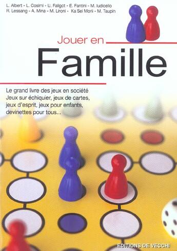 Couverture du livre « Jouer en famille » de  aux éditions De Vecchi