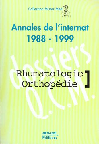 Couverture du livre « Rhumatologie orthopédie annales de l'internat (édition 1988/1999) » de  aux éditions Med-line