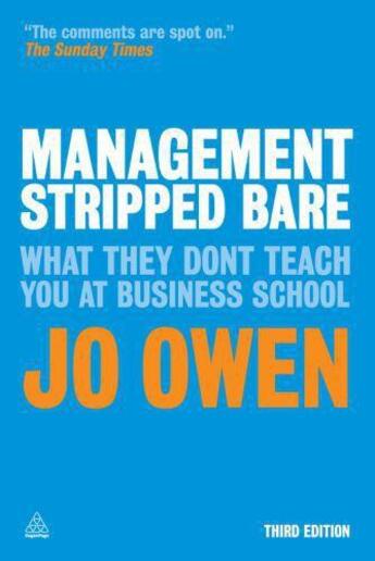 Couverture du livre « Management Stripped Bare » de Jo Owen aux éditions Kogan Page Digital