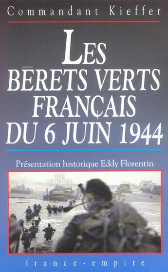 Couverture du livre « Berets verts francais 6 juin44 » de Philippe Kieffer aux éditions France-empire