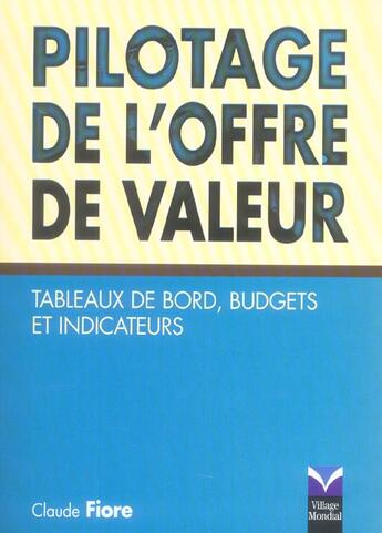 Couverture du livre « Pilotage de l'offre de valeur » de  aux éditions Pearson