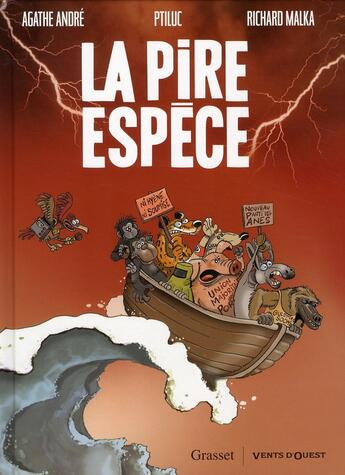 Couverture du livre « La pire espèce » de Ptiluc et Richard Malka et Tieko et Agathe Andre aux éditions Vents D'ouest