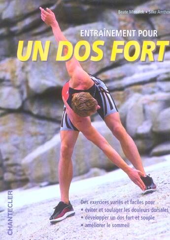 Couverture du livre « Entrainement Pour Un Dos Fort » de Missalek/Amthor aux éditions Chantecler