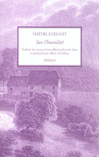 Couverture du livre « Sur l'humilite ned » de Maitre Eckhart aux éditions Arfuyen