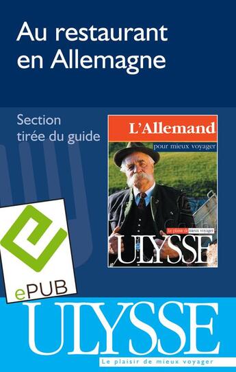 Couverture du livre « Au restaurant en Allemagne » de Nikola Von Merveldt aux éditions Ulysse