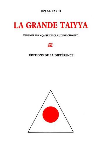 Couverture du livre « La grande taiyya » de Ibn Al Farid aux éditions La Difference