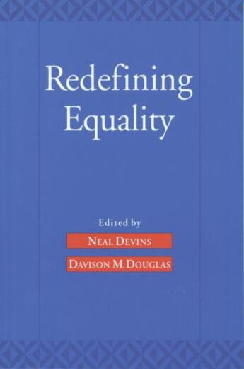 Couverture du livre « Redefining Equality » de Neal Devins aux éditions Oxford University Press Usa