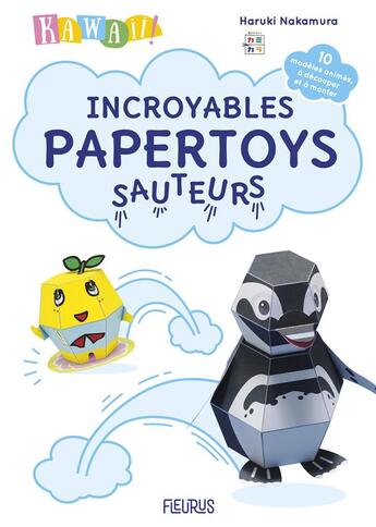 Couverture du livre « Kawaii ! incroyables papertoys sauteurs » de Haruki Nakamura aux éditions Fleurus